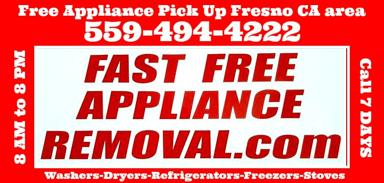 free appliance pick up Fresno California