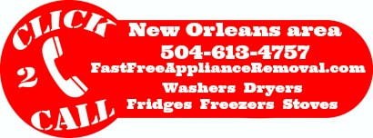 free appliance removal New Orleans Louisiana