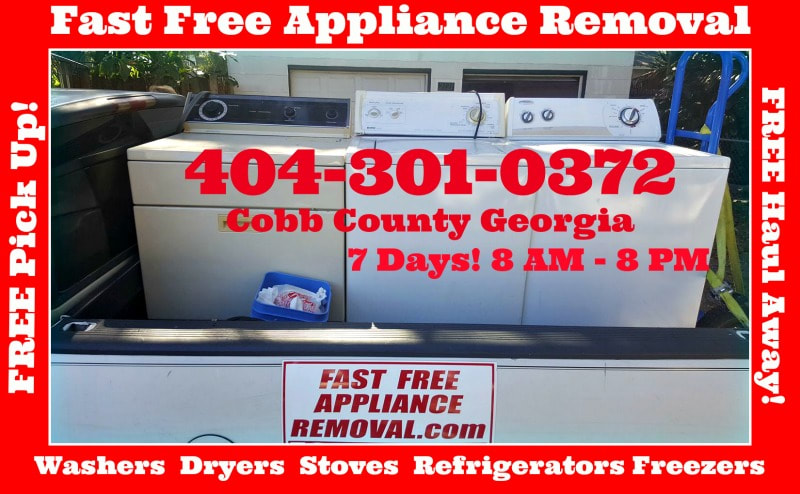 free washer dryer pick up Cobb County Georgia