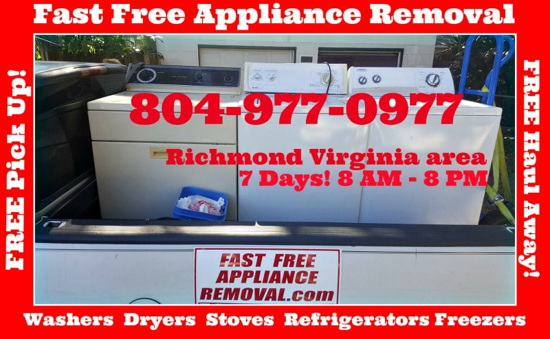 free washer dryer pick up Richmond Virginia