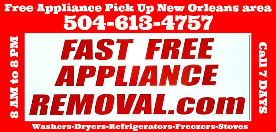 free appliance pick up New Orleans Louisiana