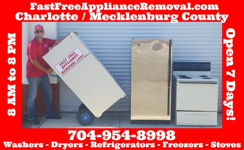 appliances picked up free in Charlotte North Carolina