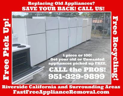 free appliance removal Riverside California
