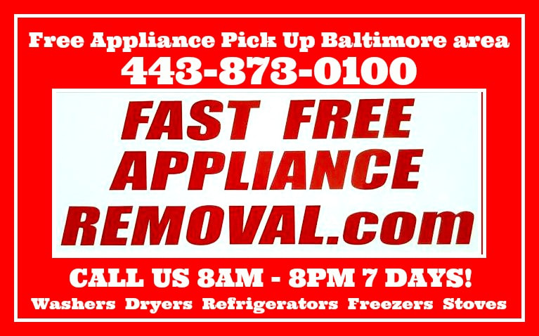 free appliance pick up Baltimore Maryland
