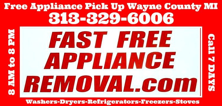 free appliance removal Detroit Michigan