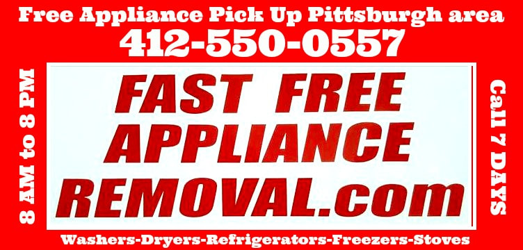 free appliance pick up Pittsburgh Pennsylvania