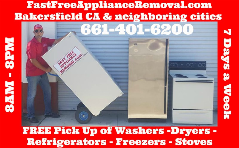 free appliance pick up removal Bakersfield California