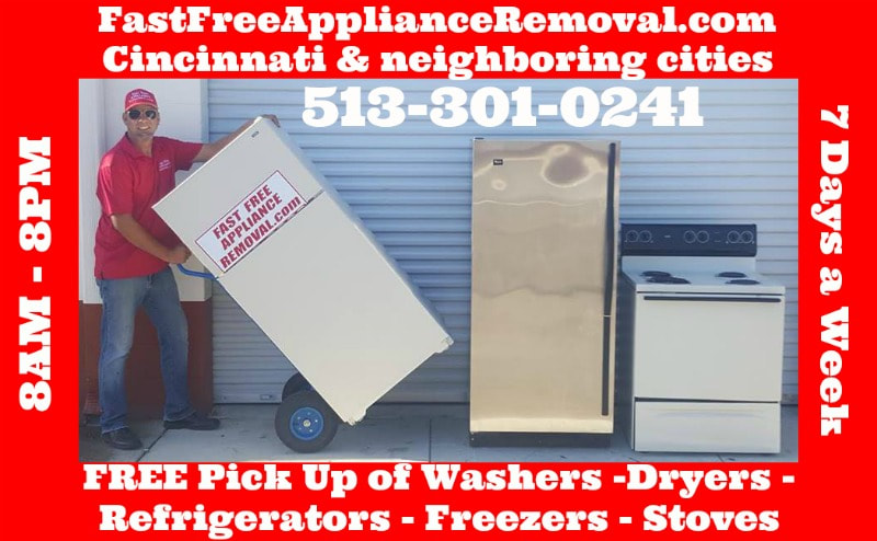 free appliance pick up removal Cincinnati Ohio