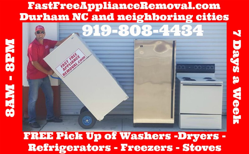 free appliance pick up removal Durham North Carolina
