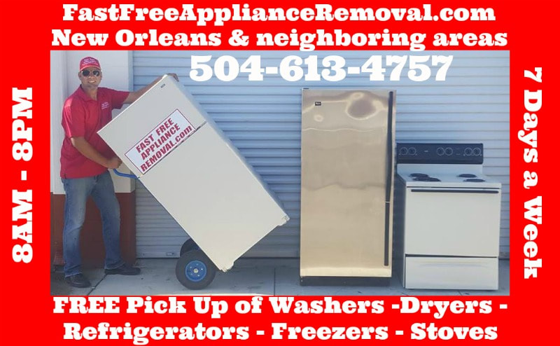free appliance pick up removal New Orleans