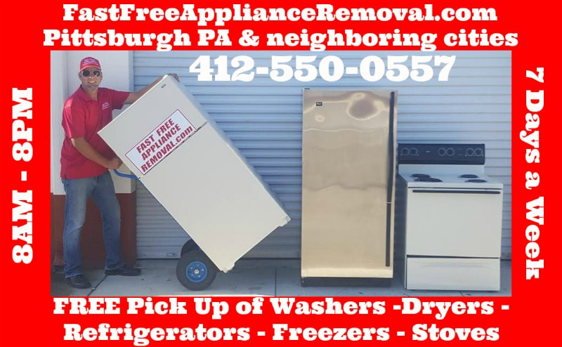 free appliance pick up removal Pittsburgh Pennsylvania