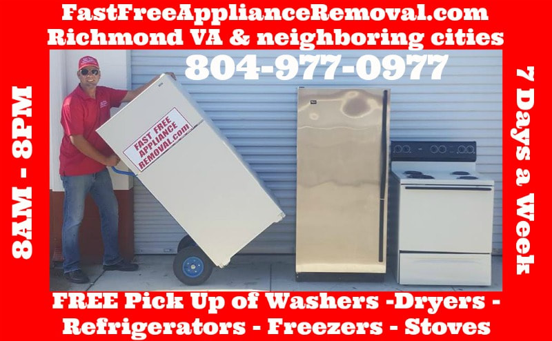free appliance removal pick up Richmond Virginia