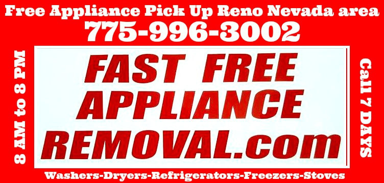free appliance pick up Reno Nevada