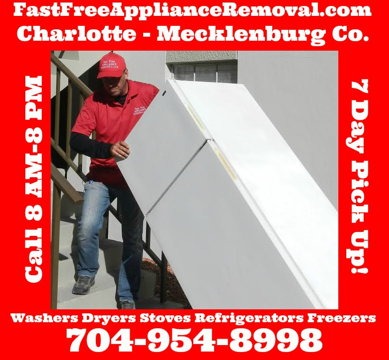 free appliance removal Charlotte North Carolina