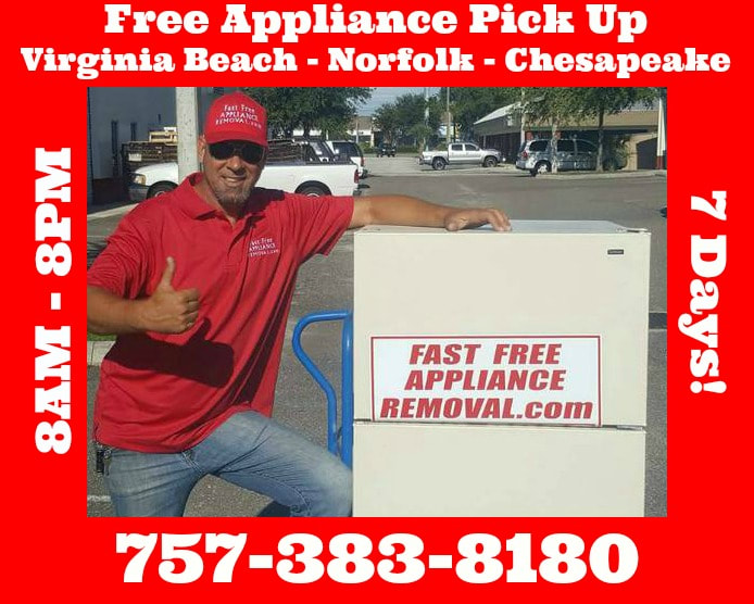 free appliance removal Virginia Beach Chesapeake VA