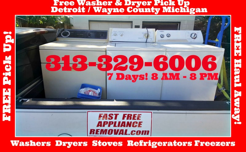 washer and dryer removal Detroit Michigan