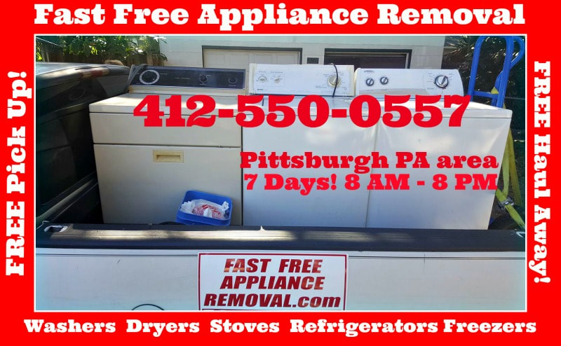 free washer dryer pick up Pittsburgh Pennsylvania