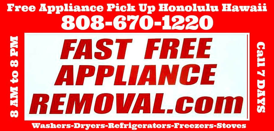 free appliance pick up Honolulu Hawaii