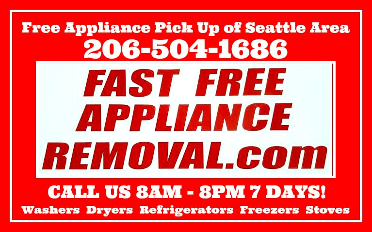 free appliance removal Seattle Washington